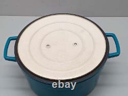 Martha Stewart 8 Quart Enameled Cast Iron Dutch Oven Teal