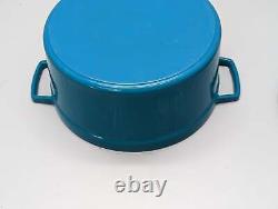 Martha Stewart 8 Quart Enameled Cast Iron Dutch Oven Teal