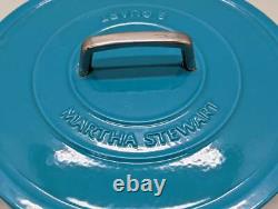 Martha Stewart 8 Quart Enameled Cast Iron Dutch Oven Teal