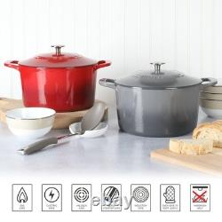 Martha Stewart Gatwick 7-Quart Enamel Cast Iron Dutch Red Dutch For Slow