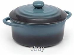 Mini Cocotte, Lids, Handles, Dutch Oven, Set of 4, 12 oz, Stone Ombre