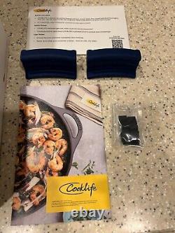 NEW! Cooklife 5.5 Quart Smooth & Light Cast Iron Dutch Oven w Lid Pre-Seasoned