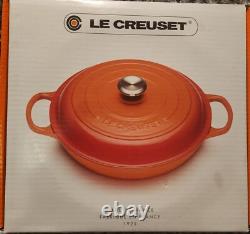 NEW Le Creuset 2.25 Qt Blue Round Dutch Oven 10.25 Enamel Cast Iron Pot Lid Fra