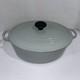 New Le Creuset # 31 6.75 Qt Oval Dutch Oven With Lid In Gray France