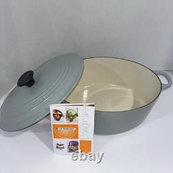 NEW Le Creuset # 31 6.75 Qt Oval Dutch Oven With Lid in Gray France