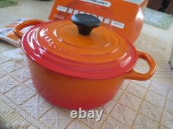 NEW Le Creuset Flame Orange 2.5 quart Cast Iron Dutch Oven NIB