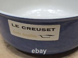 NEW! Le Creuset Vintage Cousances BLUE Enamel Cast Iron. Dutch Oven 22 with Lid