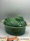 New Rare Le Creuset Duck Shaped Cast Iron Enamel Dutch Oven Casserole Green