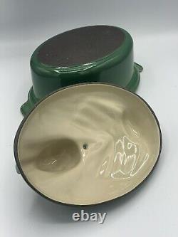 NEW Rare Le Creuset Duck Shaped Cast Iron Enamel Dutch Oven Casserole Green