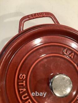 NEW Staub La Cocotte Enameled Coated Cast Iron Dutch Oven 4 QT 9 3/8 24 Red