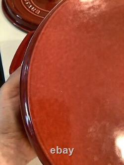 NEW Staub La Cocotte Enameled Coated Cast Iron Dutch Oven 4 QT 9 3/8 24 Red