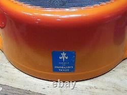 NEW! VINTAGE Le Creuset Dutch Oven Royal CHOMBARD Flame Orang Lid Made In France