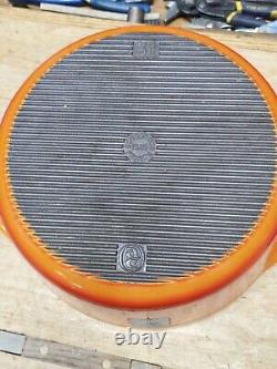 NEW! VINTAGE Le Creuset Dutch Oven Royal CHOMBARD Flame Orang Lid Made In France