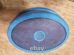 NEW! Vintage Le Creuset #22 Cast Iron Blue Dutch Oven MADE IN FRANCE PERFECT