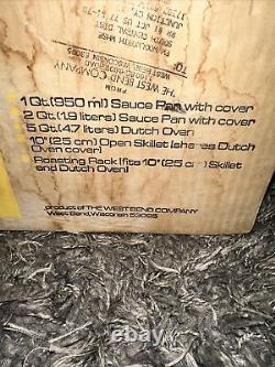 NEW Vintage West Bend 8-Piece Porcelain On Aluminum Made with SilverStone 16-97