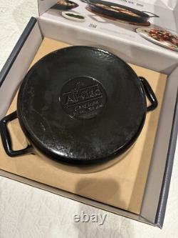 NIB All-Clad Cast Iron Enameled Brasier Dutch Oven with SS Lid & Wood Trivet 4Qt