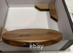 NIB All-Clad Cast Iron Enameled Brasier Dutch Oven with SS Lid & Wood Trivet 4Qt