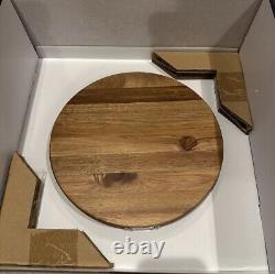NIB All-Clad Cast Iron Enameled Brasier Dutch Oven with SS Lid & Wood Trivet 4Qt