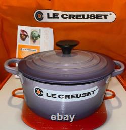 NIB Le Creuset Cast Iron Round Dutch Oven Cocotte 2 qt Blue Bell Purple