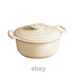 New Emile Henry France Sublime Dutch Oven Creme Color 4-Quart Elegant Cookware