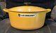 New Le Creuset Dutch Oven 7.25 Qt #28 Yellow Nectar Round Cast Iron 7 1/4