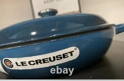 New LE CREUSET SIGNATURE BRAISER 3.5 Qt Deep Teal Cast iron Dutch oven wide