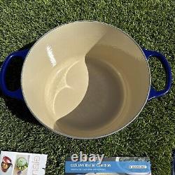 New No Box Le Creuset Signature Deep Round Dutch Oven 5L 5 1/4 QT 5.25QT Cobalt