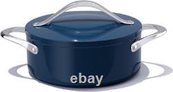 Nonstick Ceramic Dutch Oven 4.5QT Navy Blue, Oven Safe, All Cooktops