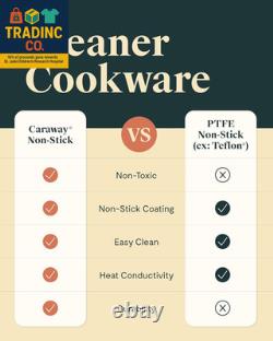 Nonstick Ceramic Dutch Oven Pot with Lid (6.5 Qt, 10.5) Non Toxic, PTFE & PFO