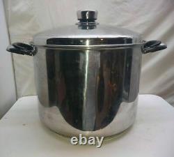 Nutri-Stahl T304 Surgical Steel 20 Qt Stock Pot Dutch Oven Utility Rack & Lid