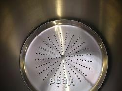 Nutri-Stahl T304 Surgical Steel 20 Qt Stock Pot Dutch Oven Utility Rack & Lid
