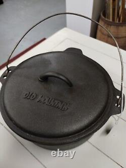 Old Mountain Cast Iron Dutch Oven Roaster Pan #10 With Lid & Handle Custom