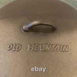 Old Mountain Extra Large Cast Iron Dutch Oven/Roaster 12 Diameter With Lid