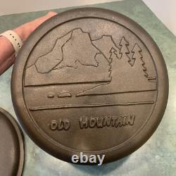 Old Mountain Extra Large Cast Iron Dutch Oven/Roaster 12 Diameter With Lid