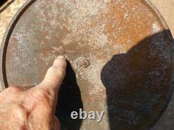 Ornate rare POCASSET CAST IRON No 4 NEW YOURK 12 in, skillet or dutch oven lid