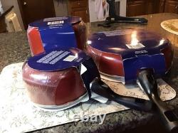 Oster Telford Dutch Oven Sauté Pan Cookware Set Aluminium Non Stick Red Bakelite