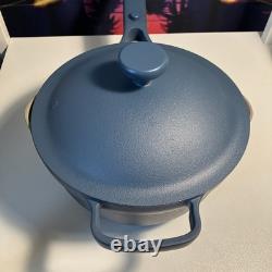Our Place Cast Iron Perfect Pot Blue Salt 5.5 Qt Enameled Dutch Oven withLid