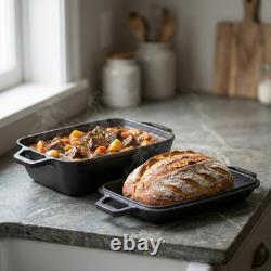 Oval Cast Iron Dutch Oven for Bread Baking 12X8 Inch Pre-Seasoned Bread