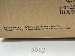 PRINCESS HERITAGE TRI-PLY STAINLESS STEEL 6-Qt Dutch Oven 5720 FACTORY SEALED