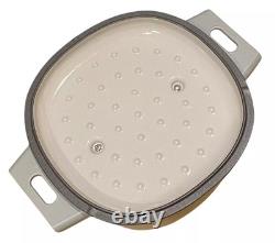 Pampered Chef Dutch Oven Gray Enameled Cast Iron 6 Qt / Lid 100249 No Box