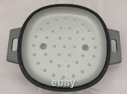 Pampered Chef Enameled Cast Iron 6 Qt Gray Dutch Oven With Lid New