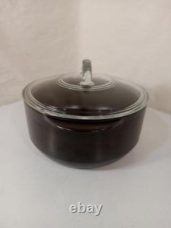 Pampered Chef Rockcrok 4 Qt Dutch Oven Rock Crock with Glass Lid Pot Black EUC