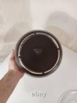 Pampered Chef Rockcrok 4 Qt Dutch Oven Rock Crock with Glass Lid Pot Black EUC