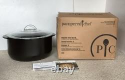 Pampered Chef Rockcrok 8 qt Slow Roaster Crock Pot Dutch Oven 3152 Glass Lid Box