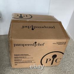 Pampered Chef Rockcrok 8 qt Slow Roaster Crock Pot Dutch Oven 3152 Glass Lid Box