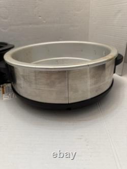Pampered Chef Rockcrok Dutch Oven 3156 4 Qt with Glass Lid And Heating Base