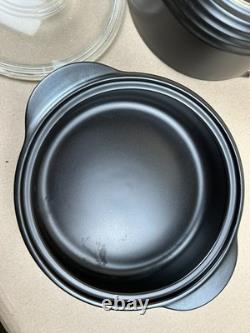 Pampered Chef Rockcrok Everyday Dutch Oven 3 Pc Set 4 Qt & 2.5 Qt with Lid