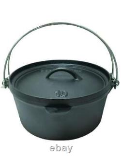 Pot/Dutch oven/10 inch/lid retfter/Gotoku/Outdoor //