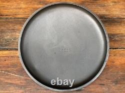 Pre Griswold Erie #10 Smooth Top Low Dome Lid Dutch Oven