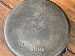 Pre Griswold Erie #10 Smooth Top Low Dome Lid Dutch Oven